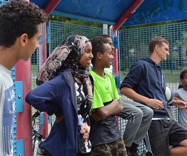 Young people attending a Sport 4 Life UK sports session